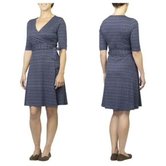 Toad & Co Organic Cotton Blend Cue Wrap Dress, Size XS - Picture 1 of 10